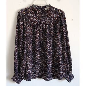 LOFT Floral Long Sleeve Blouse - Size XXSP